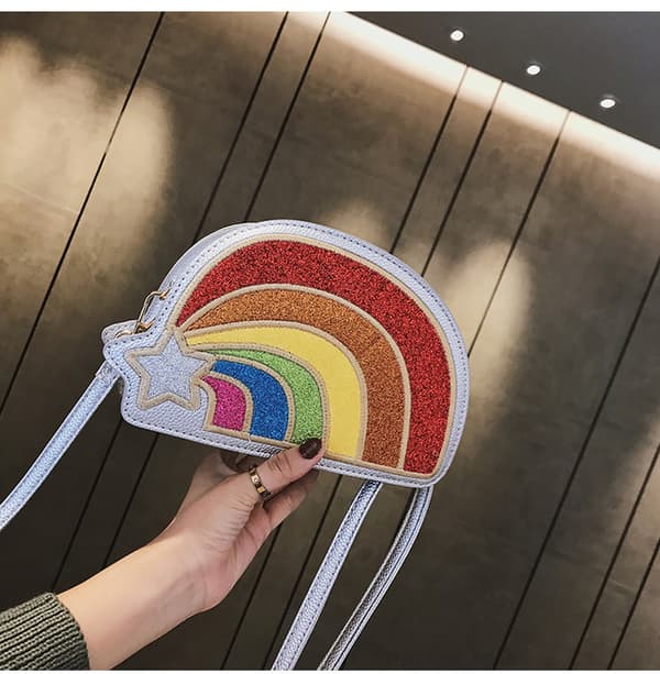 Glittrig Rainbow Väska Blå-Julklappa - Julklappa blå
