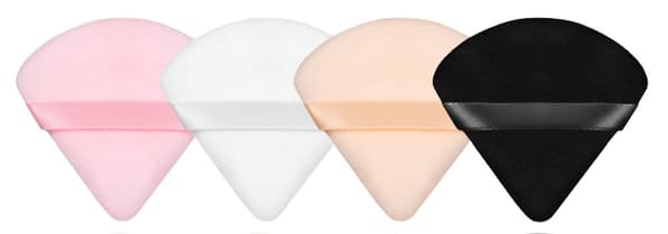 Puderpuff 4-pack flerfärgad