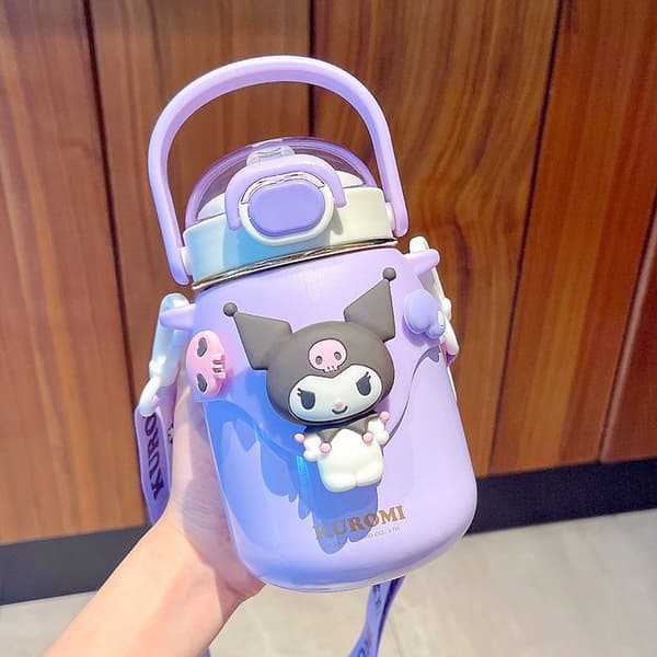 Barnkopp Rostritt Sugerör Vattenflaska - Sanrio Termosmugg 700ml blå