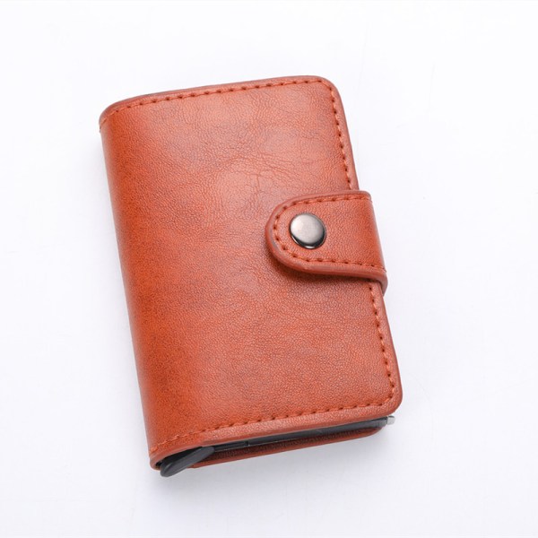 RFID & NFC skydd Plånbok Korthållare Sedelfack 5st Kort Brown