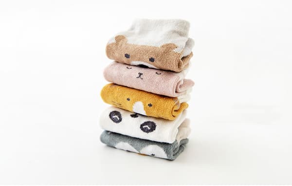 5-pack barn strumpor med antislip-Djur M(1-3Y)
