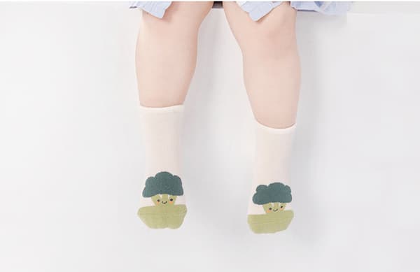 5-pack barn strumpor med antislip-Blomma L(4-6Y)