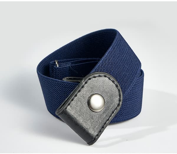 Midjebälte Buckle Free Justerbart Bälte Unisex Elastiskt Bälten - Julklappa svart