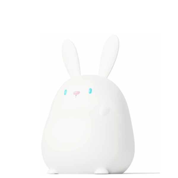 Kanin LED Nattlampor - Silikon Dimbar Bordslampa - Sänglampa -Julklappa Barn vit