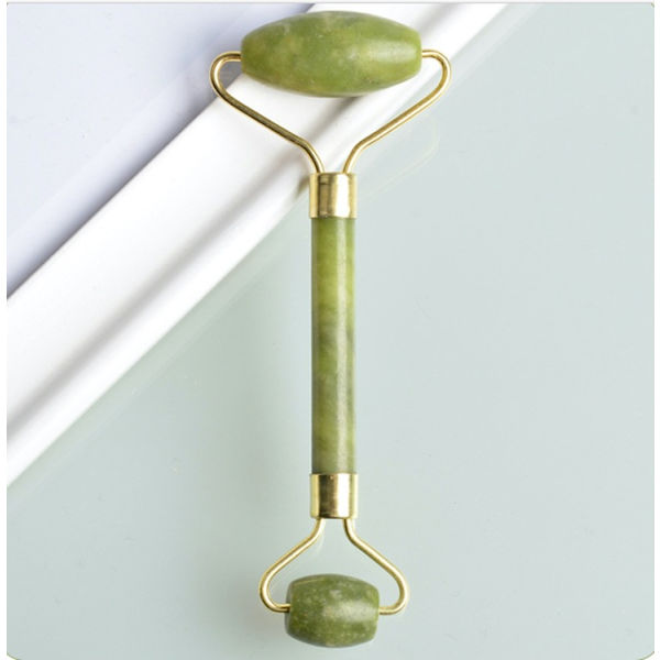 Jade Roller Ansiktsmassage Roller Ansiktsroller Gua Sha-JUL grön