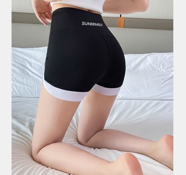 Yogashorts - Gymshorts För Kvinnor - Summar - Brown M