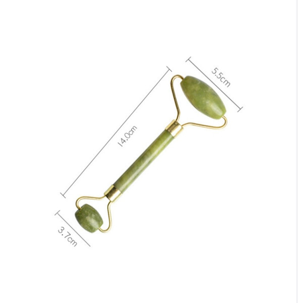 Jade Roller Ansiktsmassage Roller Ansiktsroller Gua Sha-JUL grön