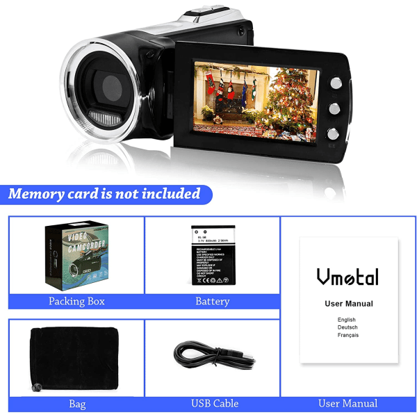HG8162 Uppgraderad 2.7K digital videokamera, 36MP 1080P FHD videokamera  4ff9 | Fyndiq