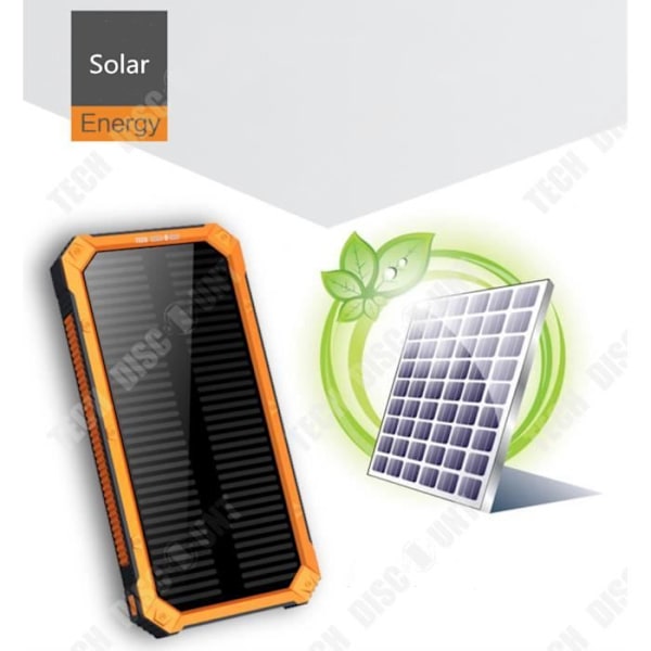 Extern Batteri 10000mAh Solcellsladdare Telefon Vandring Portabel USB iPhone Camping Resa Universal Ny Energi Fodral
