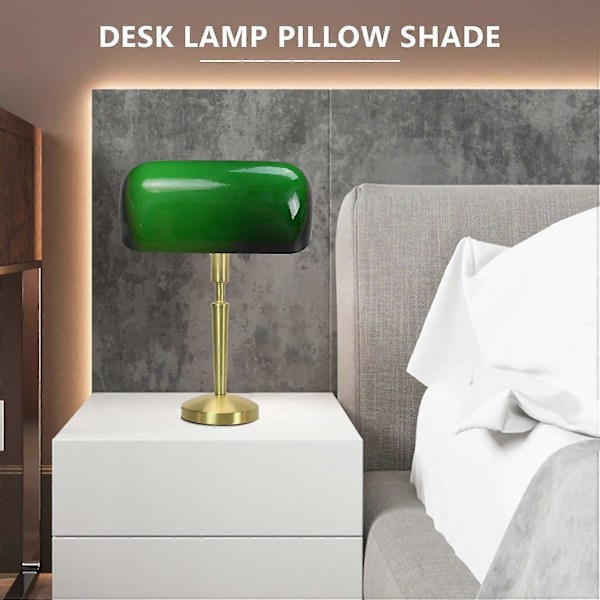 Grøn Farve Glas Banker Lampe Skærm/Banker Lampe Glas Lampeskærm