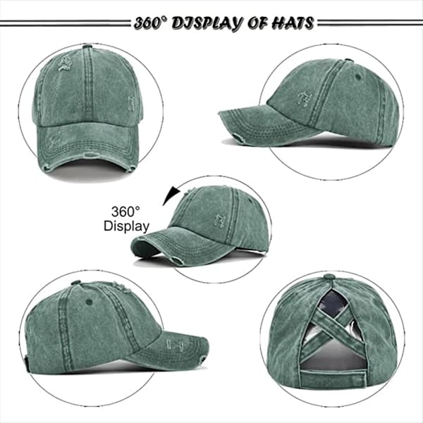 Hestehale Caps for Kvinner, Dame Solhatt Sol