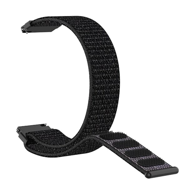 Nylonarmbånd med velcrolukning - Sort (20 mm) 10
