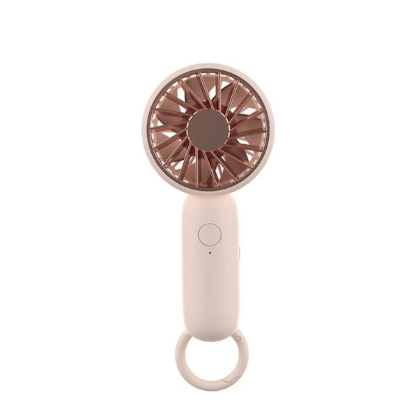 Mini bærbar ventilator, letvægts, USB, 500 mAh, til indendørs og udendørs, pink