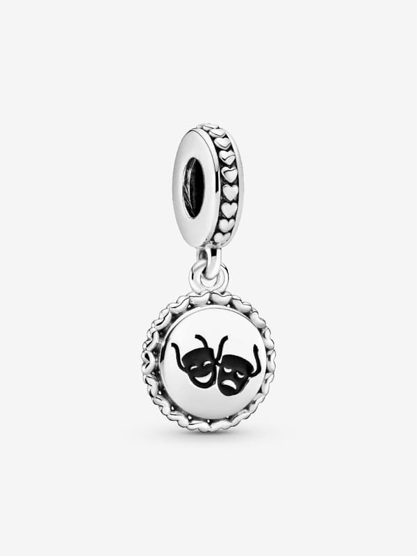 - Teatermasker Dangle Charm - Sterling sølv