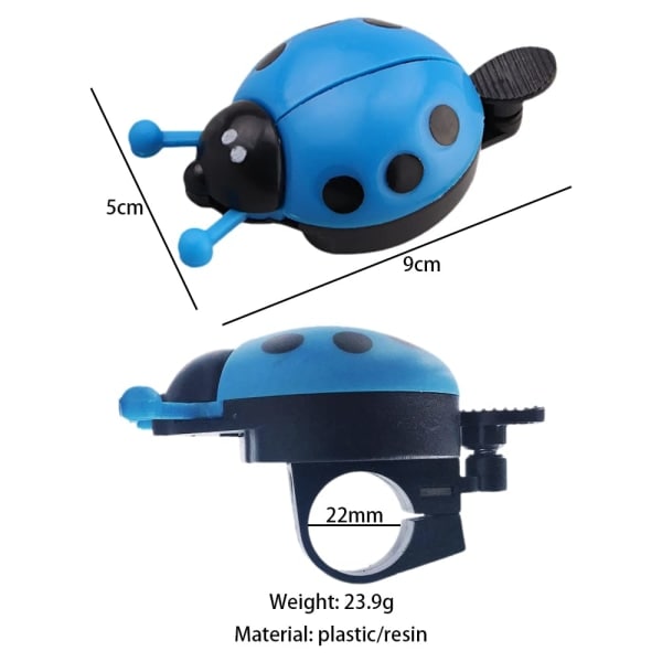 2 st Cykelklocka Barn, Barncykelklocka Söt Djur Ladybug Cykelstyre Bella För Barn Småbarn Flickor Pojkar Cykeltillbehör
