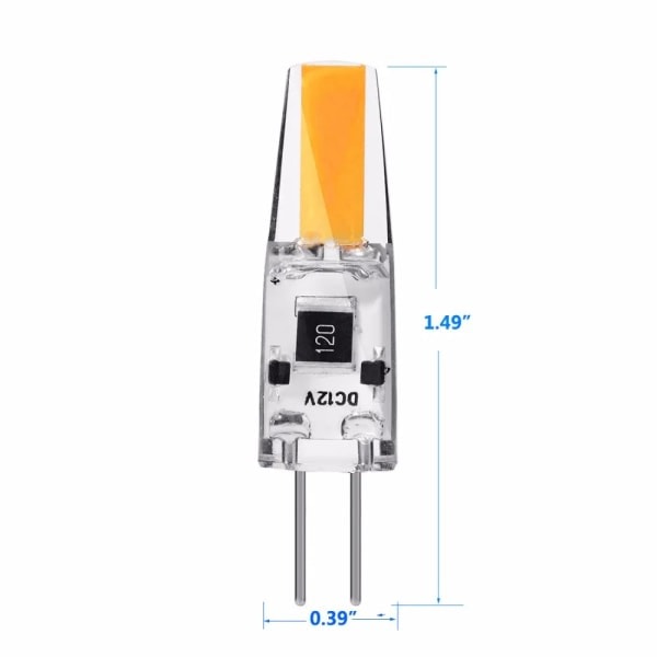 10-pack dimbara Mini G4 LED COB-lampor 6W AC DC 12V 220V Ljuskälla Ersätt 30W 40W Halogen för Kronljusstrålkastare AC220V Warm White