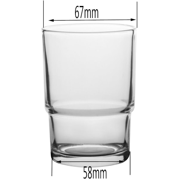 2x Transparent Glas Tumbler Tandbørstekrus Udskiftning Universal Reserve Til Badeværelsestilbehør