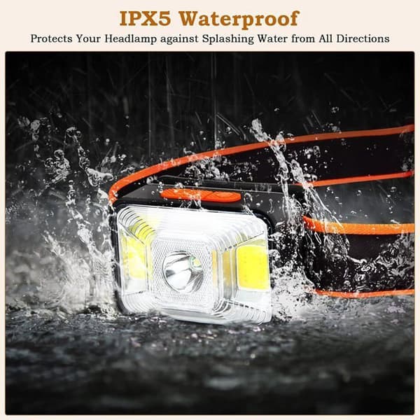 Hodelykt - AIMOONSA - 2-pakning - 200 lm - USB oppladbar - IPX5