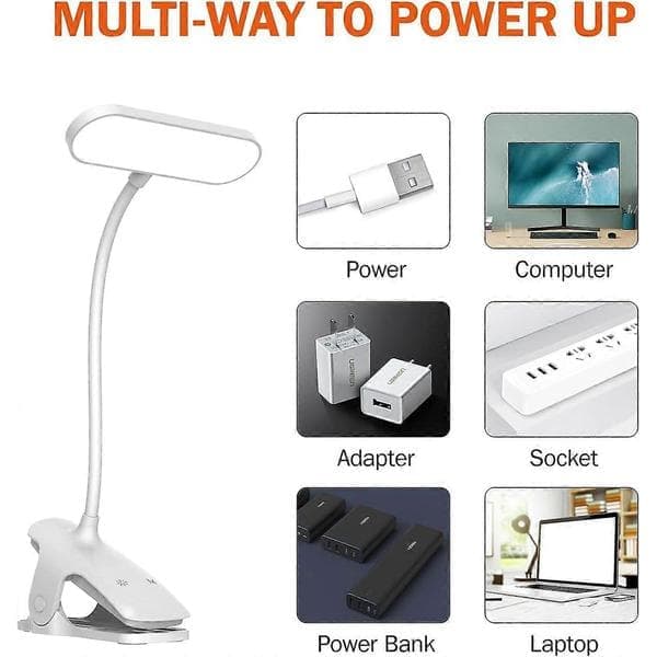 LED bordlampe, trådløs, touch, 5 farver, 5 intensiteter