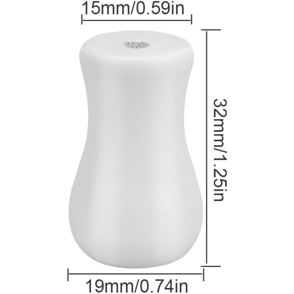 16 st vita träpersienner i trä, repkvast, rep-hängen för romerska persienner, aluminiumpersienner och takfläktar eller belysningsdekoration (32 mm * 19 mm)
