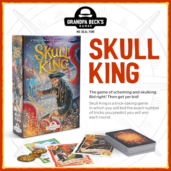 Games Skull King - Äärimmäinen merirosvojen korttipeli | Cover Your Assets -pelin tekijöiltä | 2-8 pelaajaa 8+