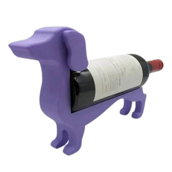 Dachshund Vinflaskeholder Sjov Personlig Dekorativ Vinstativ Hjemmeindretning Accenter Purple