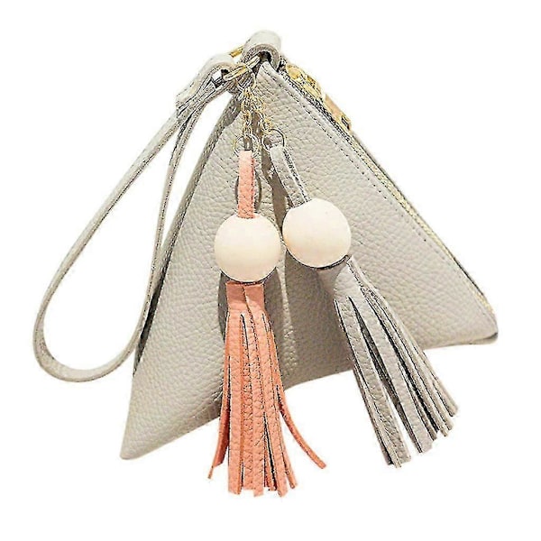 Dame Mode Casual Frynser Læder Mini Clutch Pung Håndtaske Telefonpakke