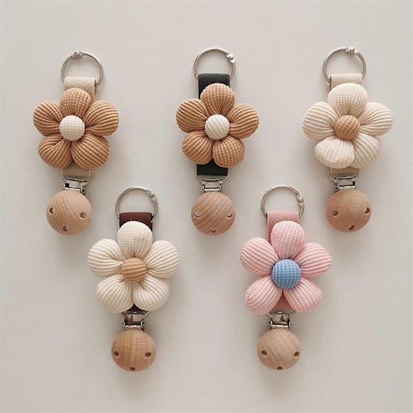 Tyylikäs Kukkahattu Klipsi Kätevä Kukkahattu Klipsi Matkatarvike Käytännöllinen Kukkahattu Pidike Sopii Hattuun ja Laukkuun pink with beige flow