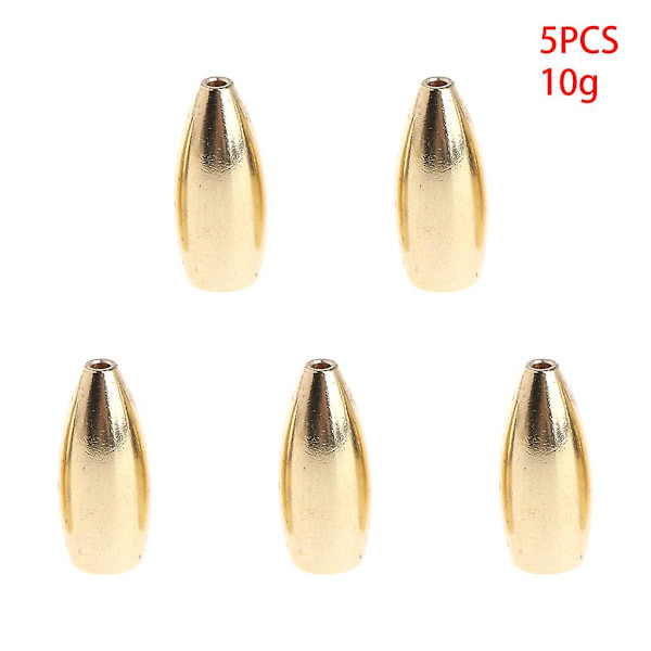 5 st fiskesänkekoppar 8 storlekar Flipping Bass vikter Guld tillbehör delar