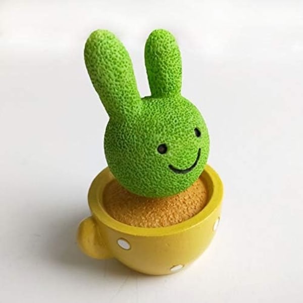 Bil Dashbord Ornament Søte Grønne Planter Kaktus Liten Potteplante Vår Kontor C