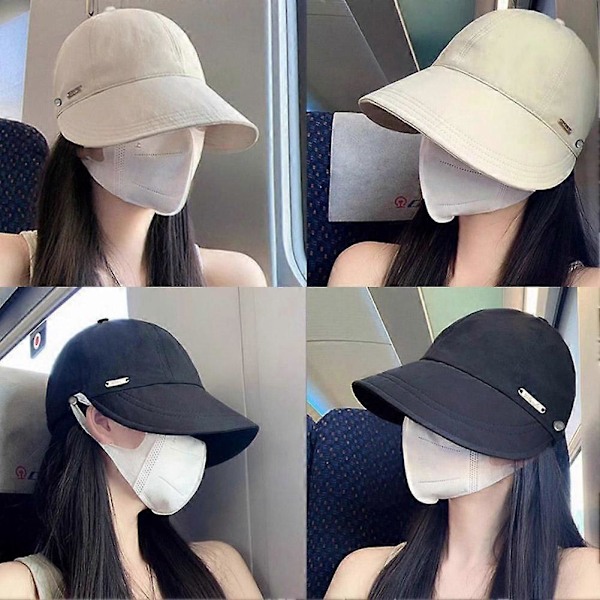 Foldbar Bredskygget Solhat Snøre Justerbare Kasketter Strandhatte Sommer White