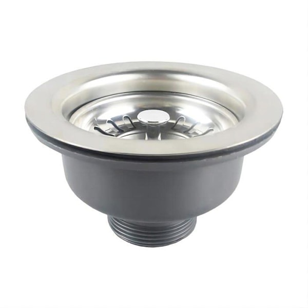 Vask afløb uden overløb Kurv INOX ø 110 mm 1½\", Rustfrit stål + ABS, Afløb + Kurv Vandfilter til swimmingpool