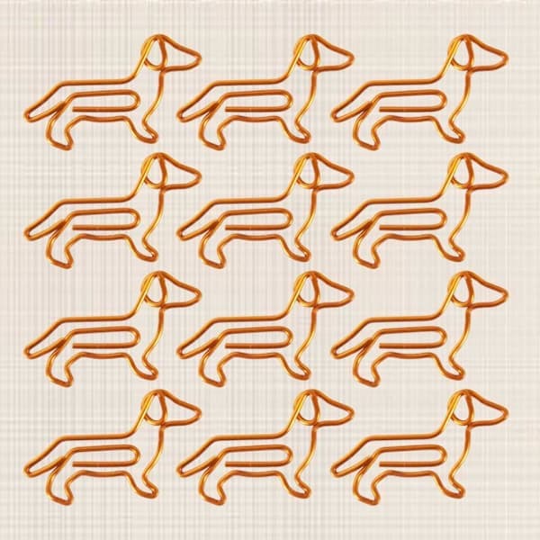 50 stk. binders dyreformet dachs-bokmerker (oransje)