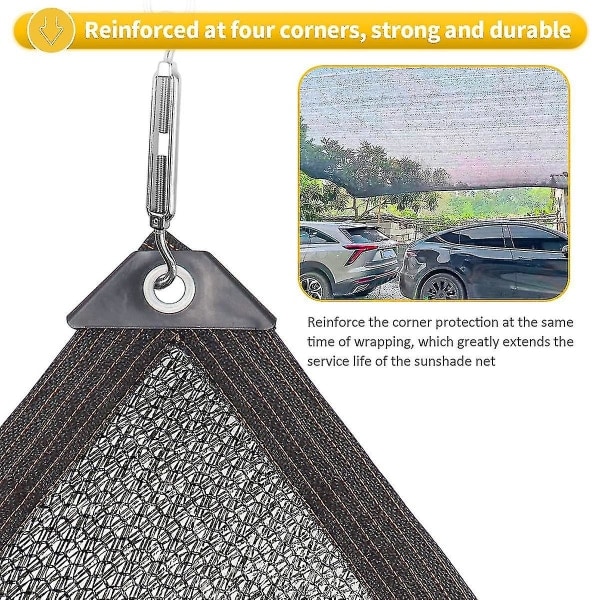 40% Skyggenet til Drivhus Skygge Mesh med Øjer 2x 4M Solskærme til Have Pergola (ZYH) 2MX3M
