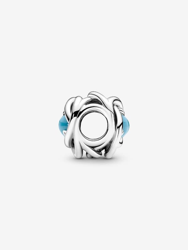 - December Turkosblå Evighetscirkelberlock - Sterling silver