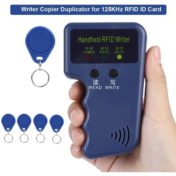 Bærbar håndholdt skriver kopimaskine duplikator til 125KHz RFID ID-kort med 5 tags -NIM