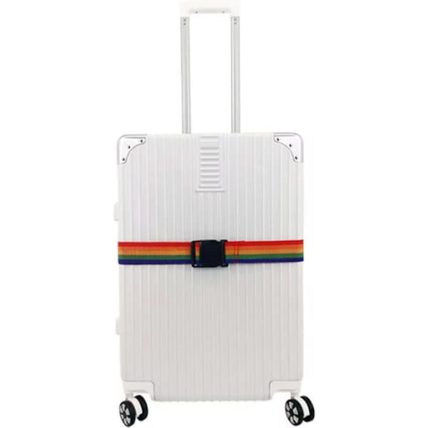 Go Go Gadget - Resväskebälte med kombinationslås - 160cm - 2-pack - Regnbåge