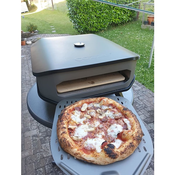 12-tommers Perforert Pizzaspade, Profesjonell Rektangulær Pizzaspatel, Hardanodisert Aluminium Vendbar Pizzaovnspade 12x14 Tommers Blad