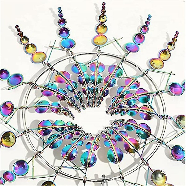Metallinen tuulimylly 3D tuuliveistos tuulensieppaajat puutarhakoristeet colorFUL