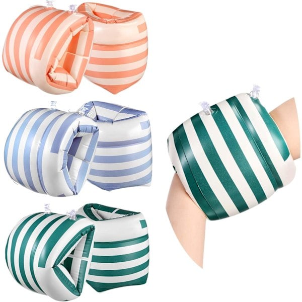 Arm Floaties PVC Uppblåsbara Armband Randiga Pool Floats Ärmar Simning Arm Float Ringar