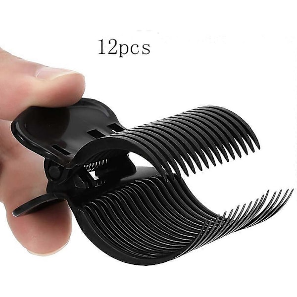 Varme Krølltenger, 12 Stykker Plast Krølltenger, Krølltenger for Kvinner, Kloklemmer, Erstatning for Krølltenger for Plus Size Jenter, Egnet for