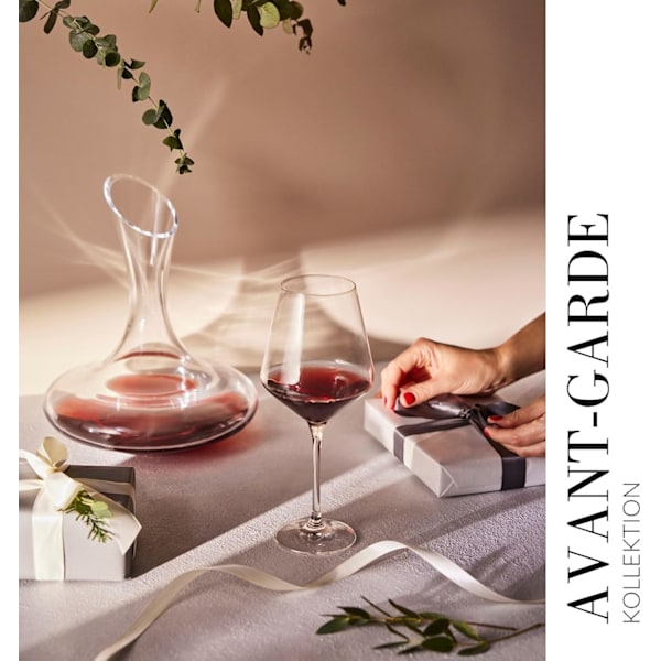Rødvin Karaffel Glas | 1500 ML | Avantgarde Kollektion | Perfekt til Hjemmet, Restauranter og Fester