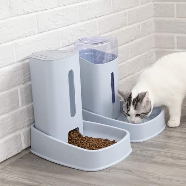 Automatisk springvandskroketter/vanddispenser - 3,8L x 2 stk. - Foder til hund/kat/kroketfoderautomat og drikketilbehør skål kat/hund/kæledyr