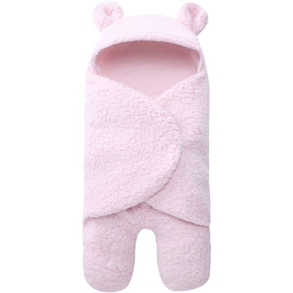 Inslagningfilt - Nyfödd Spädbarn Baby Pojke Flicka Inslagning, Sovsäck Filt, Fotograferingstillbehör, 0-12 Månader (Färg : Rosa)