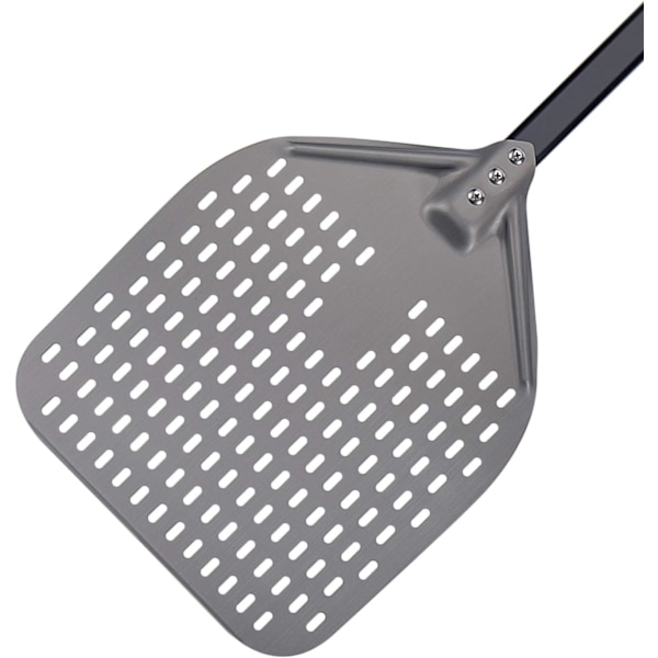12 tums Perforerad Pizzaspade, Professionell Rektangulär Pizzaspade, Hårdanodiserad Aluminium Vändbar Pizzaugnspade 12x14 tums Blad