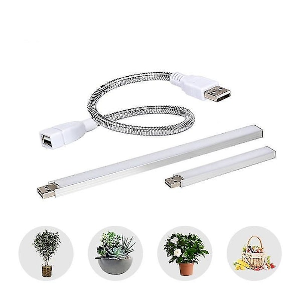 Kasvien ja yrttien kasvatuspaketit USB-joustavalla LED-kasvivalolla ja täydellä UV-spektrillä