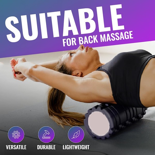 Foam Roller för Djupvävnadsmassage (Svart)
