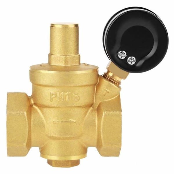 Tryckregulator, DN25 Justerbar Mässing Hållbar Vattentrycksreducerande Regulator + Metrisk Gänga (1.6MPa)
