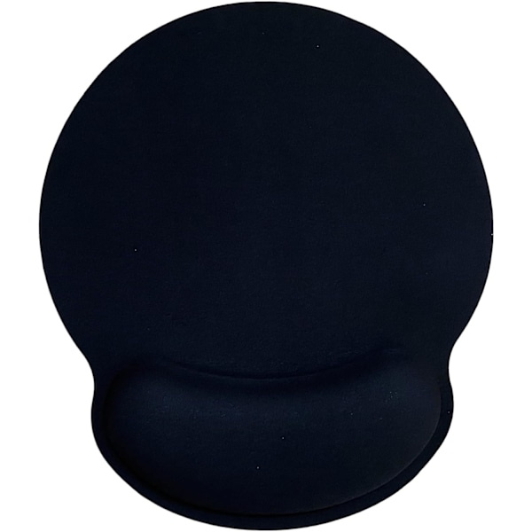 Musmatta med handledsstöd, ergonomiskt minnesskum handledsstöd halkfri gummibas för dator och kontor 25x23 handled svart1