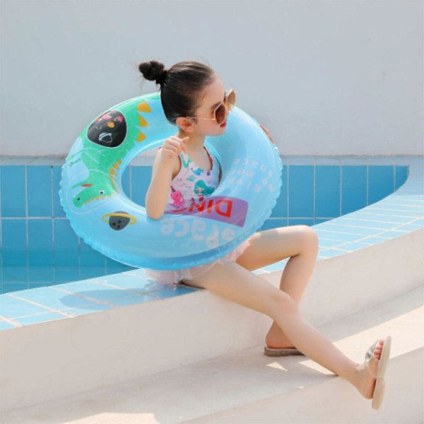 Familjekul Dinosaurie Uppblåsbar Badring för Strand/Pool - 50CM